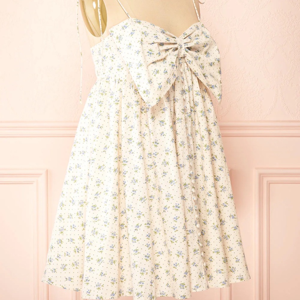 Babydoll Floral Dress with Bow NWOT